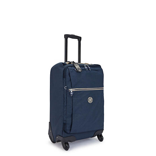 Kipling Darcey Small Printed Carry-On Rolling Bőröndök Kék | HU 1741NW